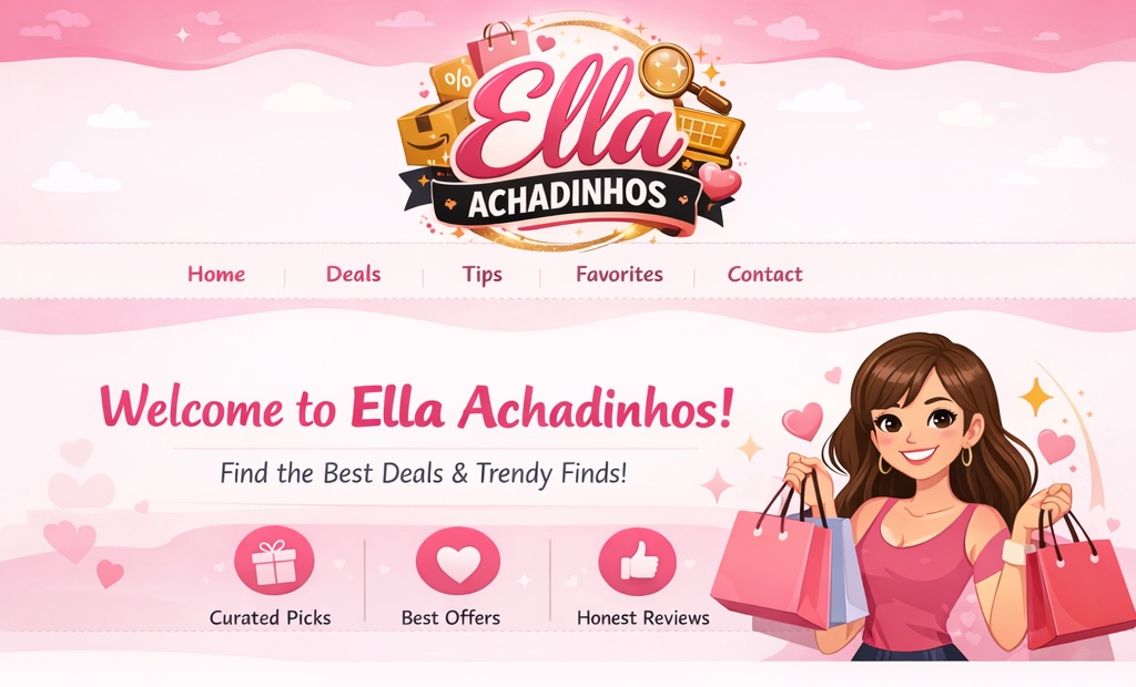Ella Achadinhos homepage hero